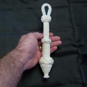 Nautical Bell Rope--white, Knotted, Tapered Bottom