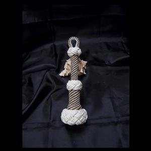 Nautical Bell Rope Brown And Tan Spiral With White..