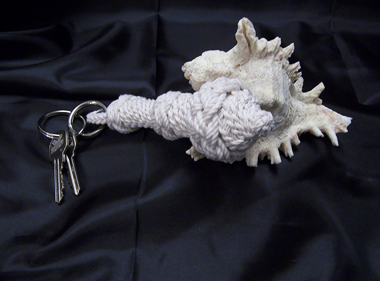 Mini Nautical Bell Rope Key Fob Manrope Knot Bottom on Luulla