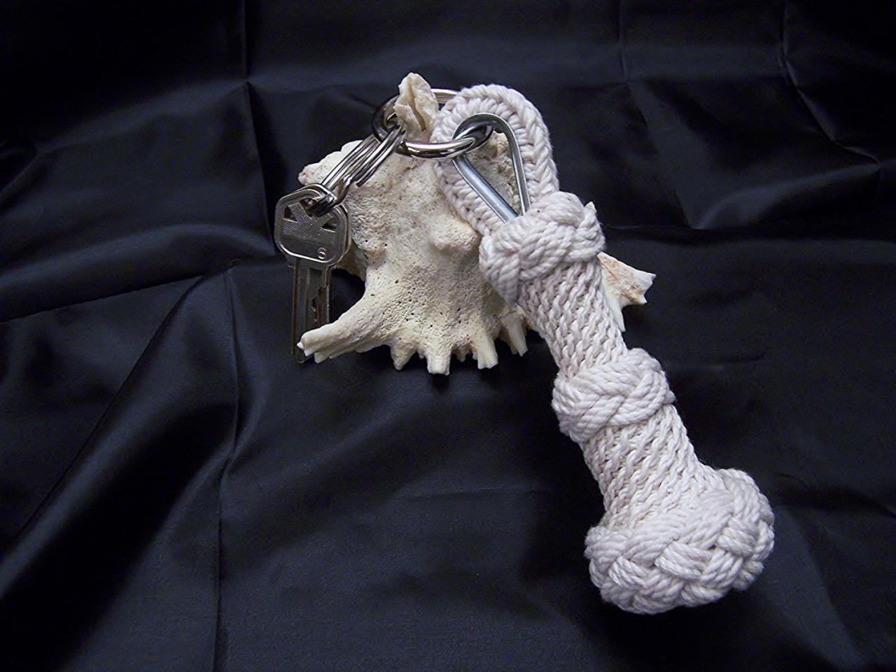 Mini Nautical Bell Rope Key Fob Basket Weave Bottom on Luulla