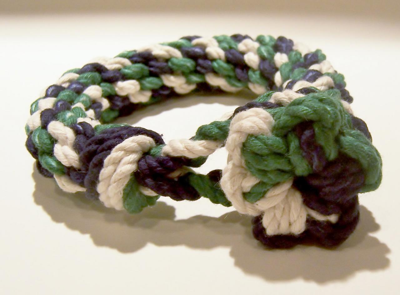 Green White & Blue Waterman's Knot Sailor Bracelet
